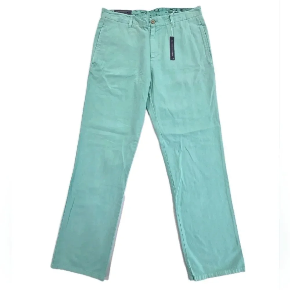 Southern Marsh Seawash Grayton Twill Chino Pant 34x32 Kelly Green NWT w/ Defect